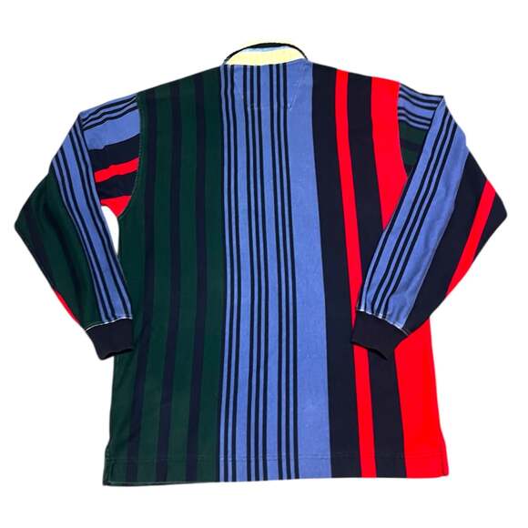 Vintage Nautica Sz Large Rugby Color block Polo Shirt Long Sleeve - Picture 2 of 10